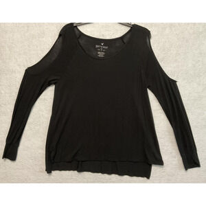 American Eagle Soft & Sexy Cold Shoulder Shirt Womens Large Long Sleeve Top